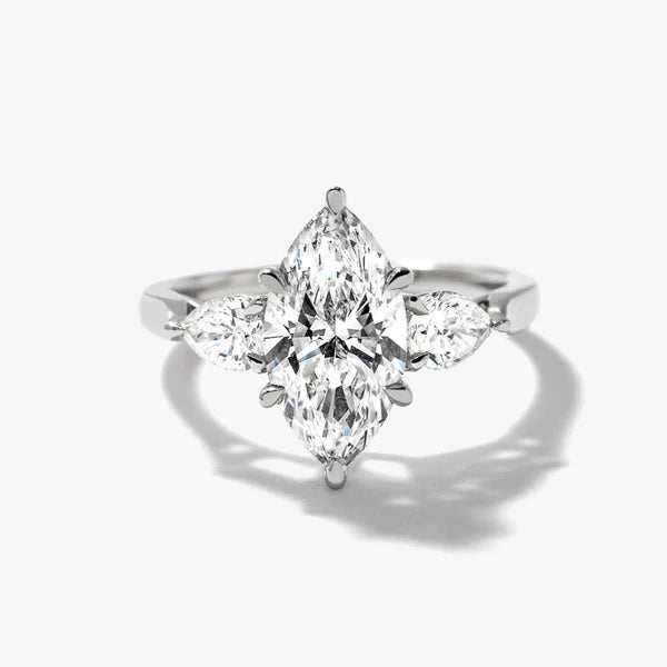 Marquise Dawn – 2.1ct Total Lab Diamond Ring in 14k White Gold | Spirit Line by Shxweli & Co.